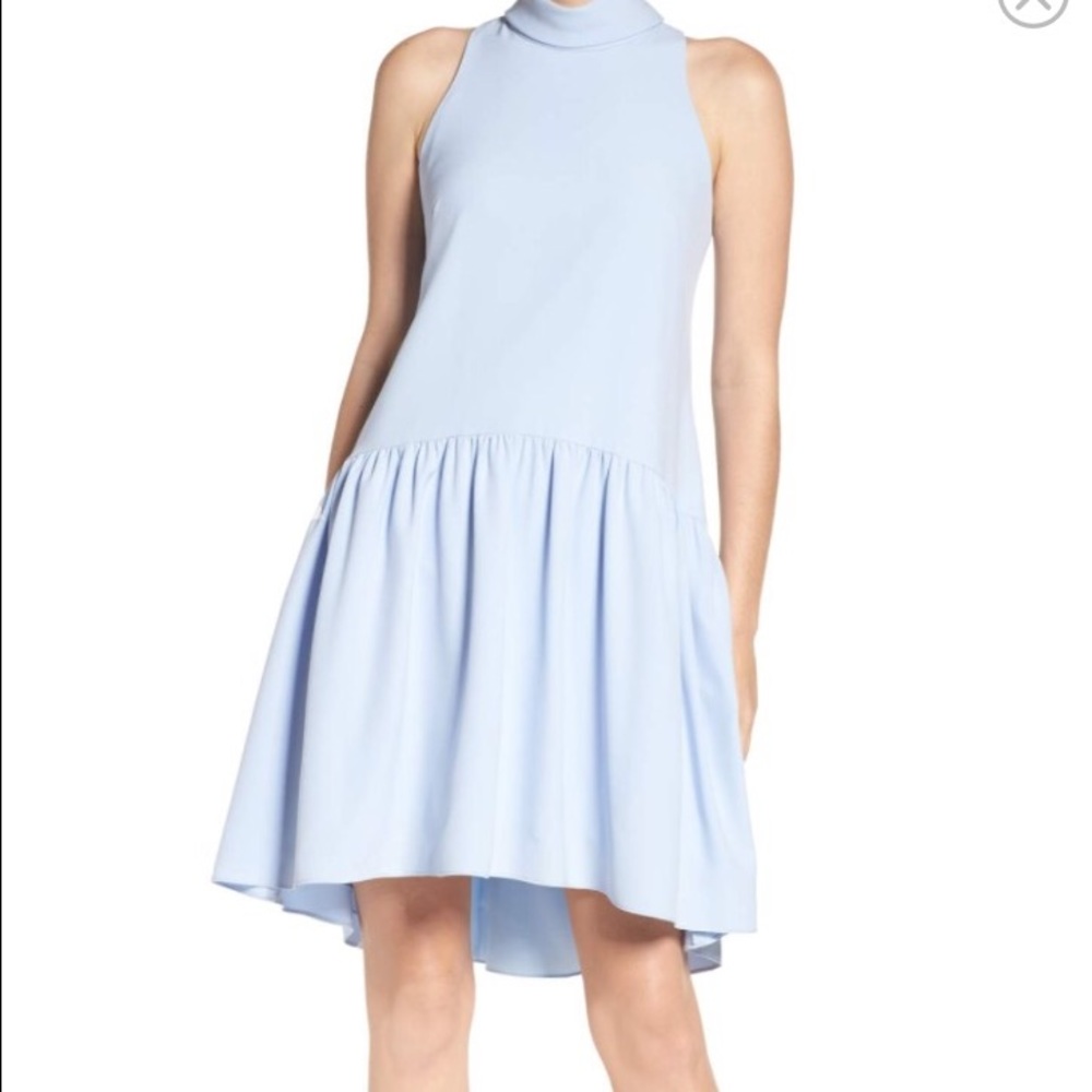 Eliza J baby blue drop waist dress